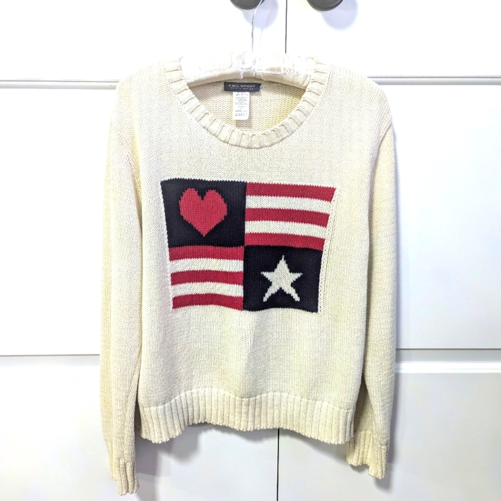 GUC SML Sport Patriot 100% Cotton Sweater/Top, Medium